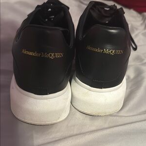 Alexander McQueen Black and White Sneakers with Chunky Sole